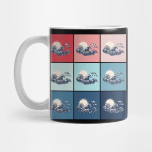 Pop Art Great Wave Vintage Japanese Kanagawa 445 Mug